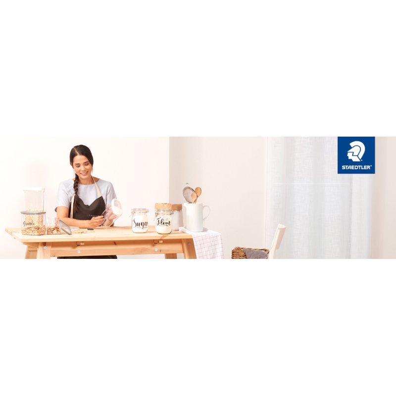 STAEDTLER Lumocolor marqueur cuisine, permanent, noir, 1,0 mm